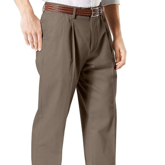 Dockers Men's Classic fit Cotton‎ Stretch Pants-Pleated 33X30 - Picture 1 of 11